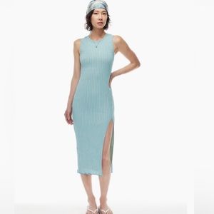 NWOT Aritzia Wilfred Verona Dress in a Hayward Psl Square Green/Buoy